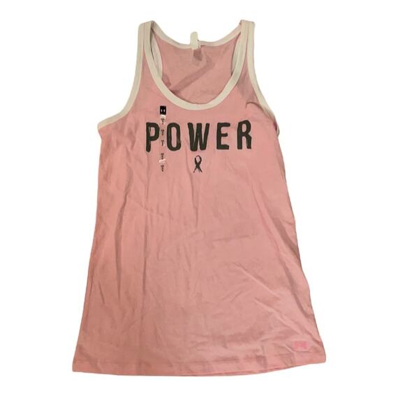 Under Armour power breast cancer awareness tank large NWT - Picture 1 of 5
